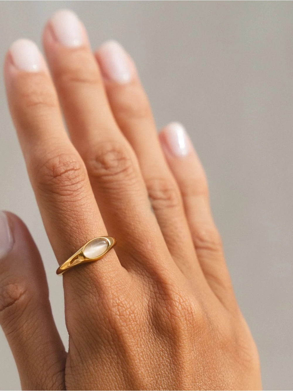 Atolea Moonstone Gold Plated Ring